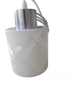 PENDENTE XADREZ VIDRO ALUM 1 LAMP XE27 AVANT