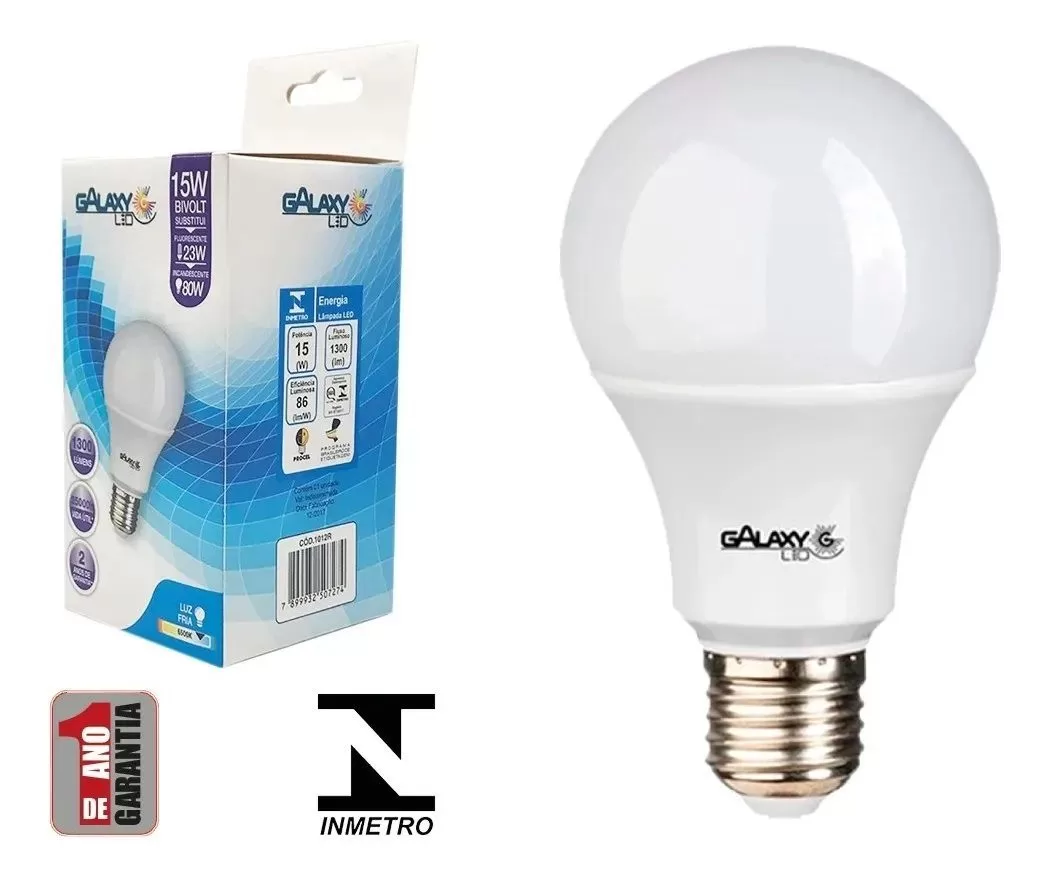 LAMPADA SUPER LED BULBO PERA E27 30W 6500K BIV GALAXY