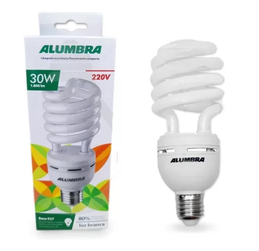 LAMPADA FLUORESCENTE COMPACTA 4U 30W 220V – LUZ BRANCA ALUMBRA