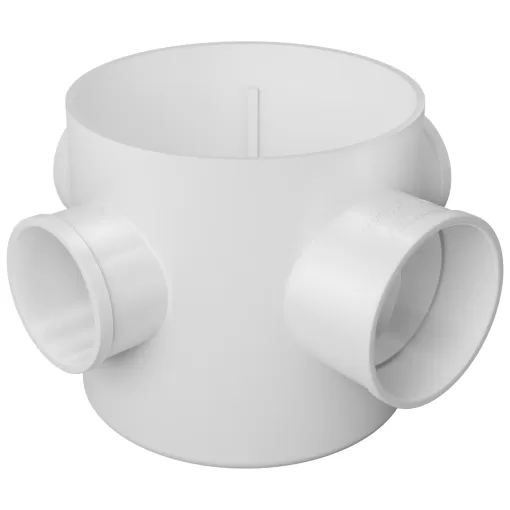 Caixa Sifonada Branca Grelha Quadrada 100x100x50 Amanco - Imagem 2