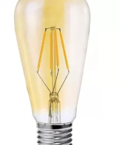 LAMPADA FILAMENTO DE LED BULBO ST64 4W AMBAR 2200K BIVOLT COD. 5040 GALAXY
