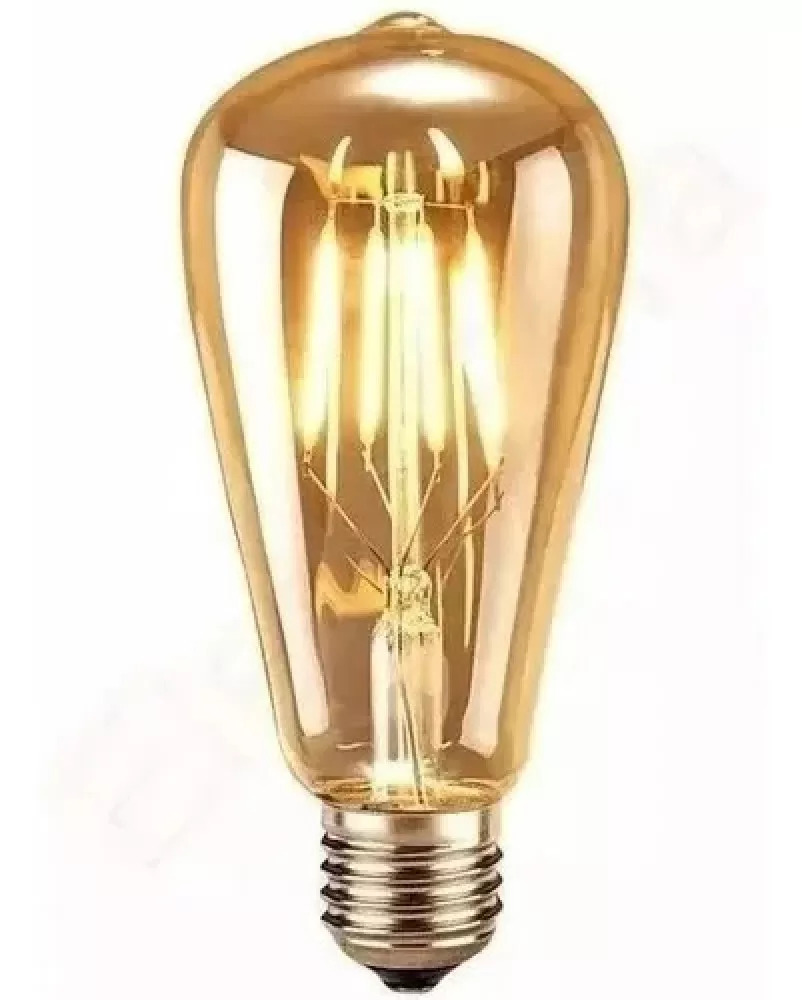 Lampada Filamento De Led Bulbo St64 4w Ambar 2200k Bivolt Codigo 5040 Galaxy 1 LAMPADA FILAMENTO DE LED BULBO ST64 4W AMBAR 2200K BIVOLT COD. 5040 GALAXY