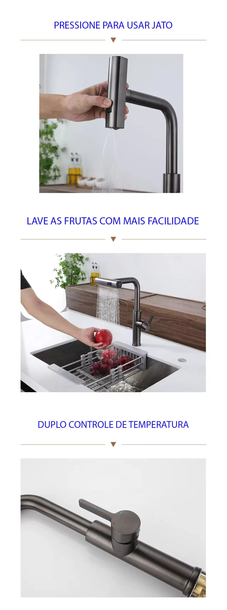 Misturador quente e fria Ipê Collection 2 Torneira para Cozinha