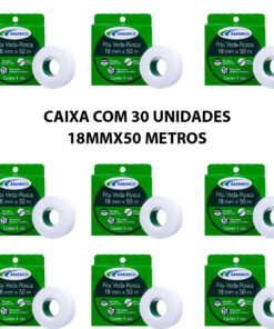 Kit 30 Fita Veda Rosca 18mmX50m Tubos Conexão Amanco